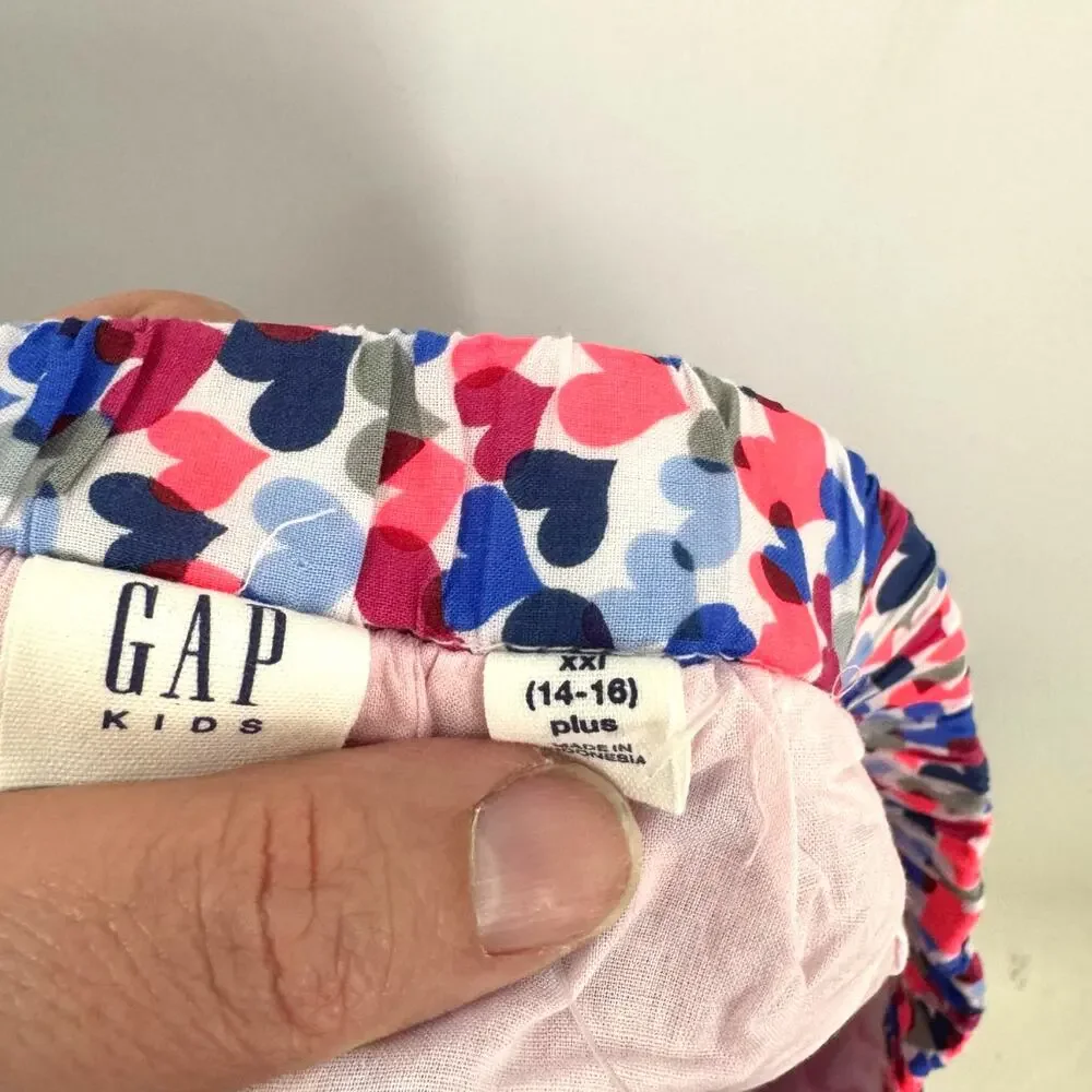 NEW GAP Full Skater Skirt Hearts Girls XXL 14 16 Pull On Casual Preppy Valentine
